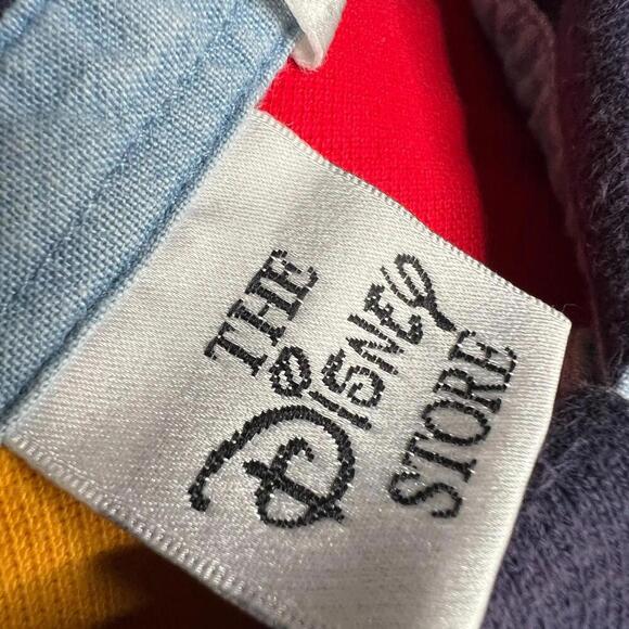 Vintage Disney Store Colorblock Polo Shirt Men’s L White Multicolor Mickey Motor - Picture 6 of 7